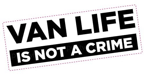 Van Life Is Not A Crime Campervan Aufkleber – Vanlife #vanlife DUB Laptop-Aufkleber, Wohnmobil Off Grid
