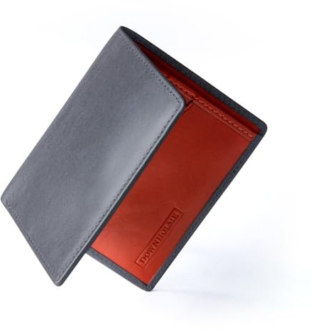 Downholme Bifold Slim Silhouette Leder-Geldbörse für Herren (Zinngrau)