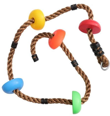 DRESSOOS 1 Pc Balançoire pour Enfants Cour De Récréation Équipement pour Enfants Voiture Corde à Sauter Piscine à Balles Jouets Portique d'escalade pour Enfants Balançoires en Bois Colorful