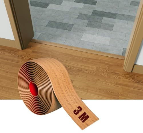 Profilé de transition épais, autocollant, pour relier les espaces du sol, seuil de tapis, carrelage (marron poire - 3M)