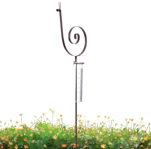 Dekorativer rostfreier Regenmesser für Garten und Hof Rostfreier