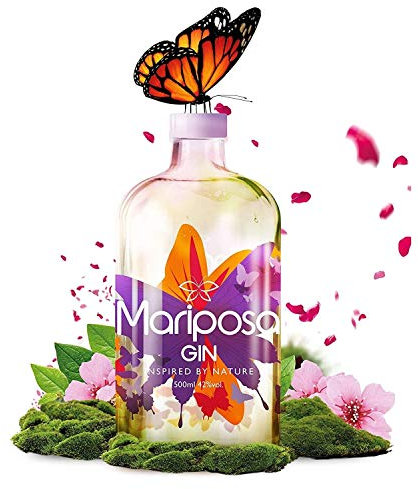 MARIPOSA GIN - Gin Inspired by Nature I Gin 500ml I Fruchtiger Gin mit Wacholderbeeren I handverlesene Zutaten I Premium Gin I Exklusiver Gin