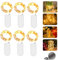 6 Stück Micro LED Lichterkette mit Batterie, 2 Meter 20er Micro Lichterkette außen Batterie, IP65 Wasserdicht Drahtlichterkette für Party, Weihnachten, Halloween, Hochzeit (Warmweiß)