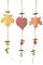 RiloStore 3 STK Herbst HÄNGER 60cm lang Holz Herbstdeko Holzblätter PSW3 rot orange braun Herbst Dekoration Eicheln Zapfen Herbstlaub Blätter Deko Halloween Raumdeko