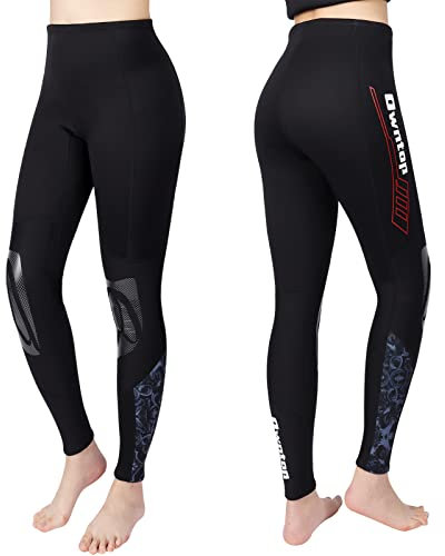 Owntop Neoprenhose für Damen Herren - 3mm Tauchhose Thermo Tauchanzug Hosen, Erwachsene Wetsuits Pants Sonnenschutz UV 50+ Badeanzüge, Damen L