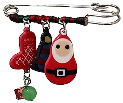 Schmuck Schneemann Pins Strass Weihnachtsglocken Stil Pin Set Pins Bäume Kristall Brosche Weihnachten für Weihnachtsschmuck Brosche Broschen Mit Federn (A, One Size)