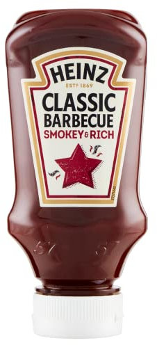 Heinz Salsa Classic Barbecue Smoky &Rich BBQ Salsa Salsa Top Down 260 g ideal para asar y patatas