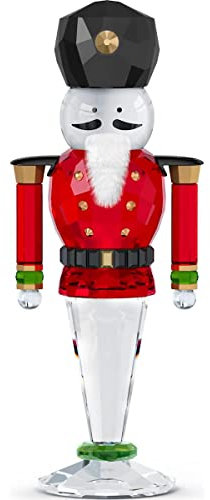 EKM Living Swarovski Holiday Cheers Nussknacker Nutcracker 5626017 + Gratis 4er Set Edelstahl Trinkhalme