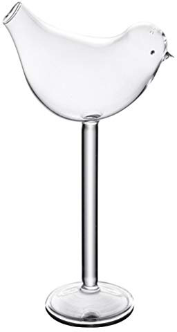 RAKUTE Glass Goblet Clear Glass Cup Decorative Bird Shape Cocktail Glass Crystal Champagne Flute Red Wine Cup Juice Goblet for Wine Champagne Cocktail Jug