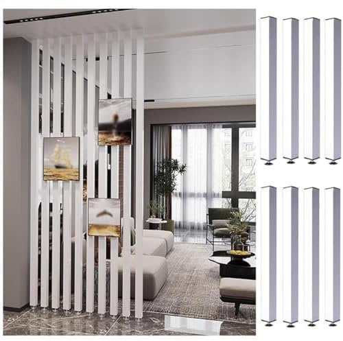 JLXJYS Room Divider/Paravent Raumtrenner Sichtschutz Säule, Raumtrennungs-Säule mit höhenverstellbarer Schraube, Kann individuell angepasst werdenRaumteiler-Stange (Color : White, Size : 80cm/2.6ft)