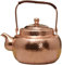 Funmaker Tetera china hecha a mano de cobre sólido para estufa, sin revestimiento, martillo puro, tetera de cobre (rosa, 1700 ml)