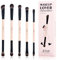 Jessup Pinselset Make up Pinsel, 10-in-5 Doppelend Lidschattenpinsel, Konturenpinsel Blenderpinsel Eyeliner Pinsel Shader-Pinsel vegane Fasern Präzisions Augenpinsel Set Pfirsichstaub T509