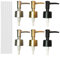Wjelet 6 Stück Seifenspender Pumpspender, Kunststoff Seifenspender Pumpkopf mit 15 cm Schlauch für 25mm Gewinde Flasche, Pumpspender Aufsatz für Küche,Badezimmer,Hotels (Gold, Silber, Schwarz)