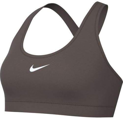 Nike Damen Swsh LGT Sport-BH, Ironstone/White, M