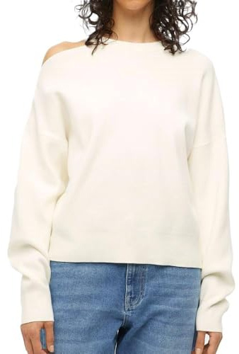 Object Gunvor Damen beige Pullover, BLAUT, L