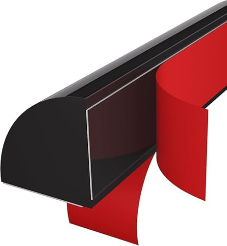 XUYUPU Flexible Viertelkreisform, Flexible Dekorformteile, Selbstklebende Wandformteile, doppelseitig Selbstklebende Flexible Formteile (Schwarz, 100cm)