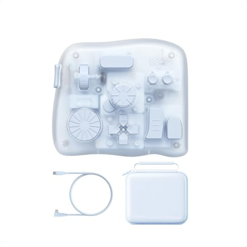 TourBox Elite Plus - Controller creativo tutto in uno, tastiera Bluetooth per editing video, foto e grading del colore, illustrazione, funziona con Procreate, Adobe e DaVinci, borsa per cavi inclusa