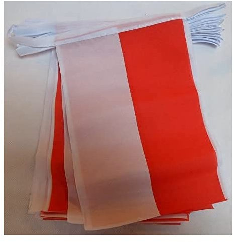 AZ FLAG - Fahnenkette Indonesien 6 Meter Mit 20 Flaggen - 21x14 cm - Indonesiche Girlande Flaggenkette 14 x 21 Cm