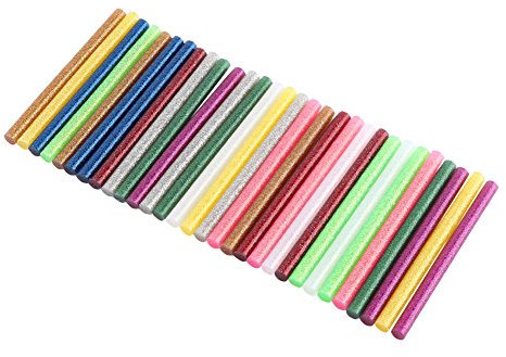 Heißklebestifte Glitzer Klebepistolen Heißklebesticks Bunt Schmelzkleber für DIY Kunst Handwerk 30 Stücke