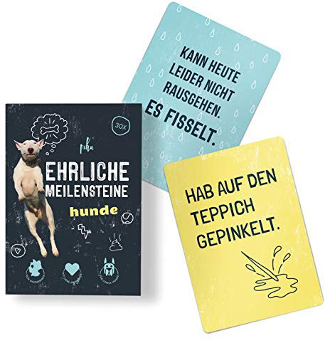 Pihu Ehrliche Meilensteine für Hunde - Super witzige und ehrliche Selfiekarten für Hunde - Tolle Erinnerung für alle Hundehalter