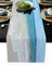 Blue Ocean Tischläufer, 183 cm lang, Küstenstrand, blau-weiße Meereswellen, verträumte Wolken, Polyester, Tischläufer, Kommodenschals, waschbar, rechteckig, Tischdekoration für Brunnes, Abendessen