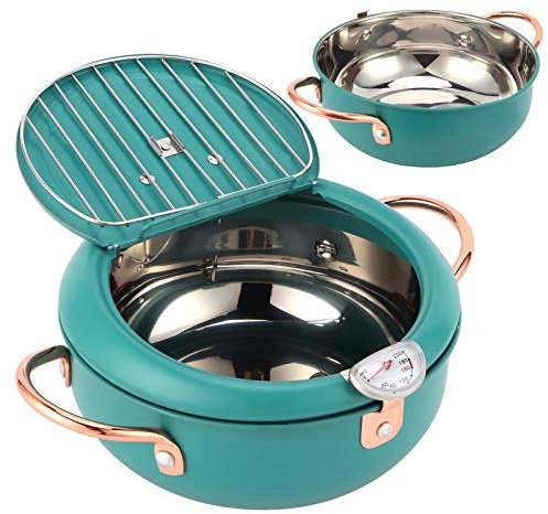Cuisson friteuse friteuse japonaise ustensiles de cuisine avec thermomètre égouttoir égouttoir pour cuisinière à induction