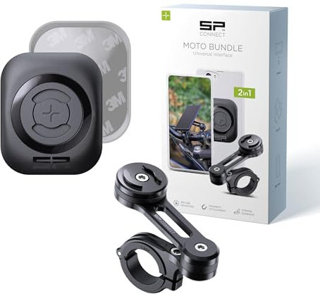 SP CONNECT Handyhalterung Motorrad | Universeller Handyhalter für Motorrad Bike Moped Roller | Zubehör für alle Smartphone Handys wie iPhone Samsung | Gadget Halterung für Navi Phone Holder