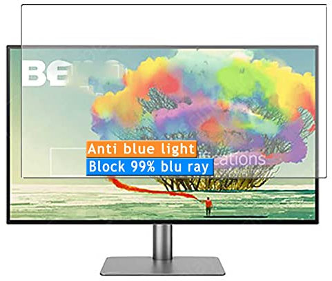 Vaxson 2 Stück Anti Blaulicht Schutzfolie kompatibel mit BenQ PD3220 / PD3220U 31.5 Monitor Bluelight folie folien Displayschutzfolie ( nicht Panzer Schutz Glas folie nicht PanzerGlas ) Neue
