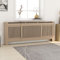 HOMIUSE Heizkörper Verkleidung Abdeckung 205x20.5x81.5 cm Heizkörperverkleidung Modernes Lamellen-Design Heizung Abdeckung Heizungsverkleidung für Wohnzimmer Radiator Cover Braun MDF