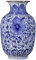 AMITVA Dekorative Vase im chinesischen Stil, klassische Keramikvasen für Kunst, Heimdekoration, chinesische Retro-Porzellan-Keramikvase mit Pfingstrosen-Malerei, D: hoch 30 cm