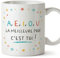 Mugffins Tasses pour PROFESSEURE - En Français - Cadeau original femme - Meilleure prof - 11 oz / 330 ml