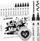 JEFFNIUB Acrylstifte Schwarz Weiß Wasserfest 12pcs Acrylstifte für Steine Wasserfest Brush Tip Dual, Acrylstifte für Holz, Metall, Glas, Stoff Multimarker