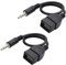 CGEAMDY 2 Stück Aux-Zu-USB-Adapter, 3,5 Mm Stecker Auf USB 2.0 Buchse Aux Audio Adapterkabel, 3,5 Mm Aux-Audiostecker Auf USB 2.0 Stecker Ladekabel Adapterkabel