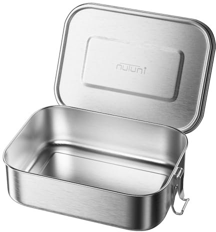NUTUNI 40oz Lunch Box, 1200ml Stainless Steel Lunch Containers, Metal Bento Box, Leakproof Food Storage Box for Travel, Work