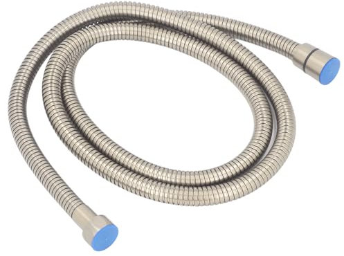 Tubo Flexible para Ducha, 1,5 M, Resistente a la Corrosión, Control en Frío y Caliente, Fácil Limpieza, Conector de Cobre, Manguera de Agua Caliente de Acero Inoxidable para el