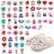60 Stück Crocs Stecker Set - Anstecker für Medizin & Krankenschwester - Nurse Accessories - Jibbitz & Zubehör für DIY Dekorationen