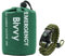 RLXMARTD Green Bivy Bags,Notfallschlafsack Bivy Taschen Biwaksäcke und Notfall-Überlebens-Armband Anzug,mit Kompass(1, Grün)
