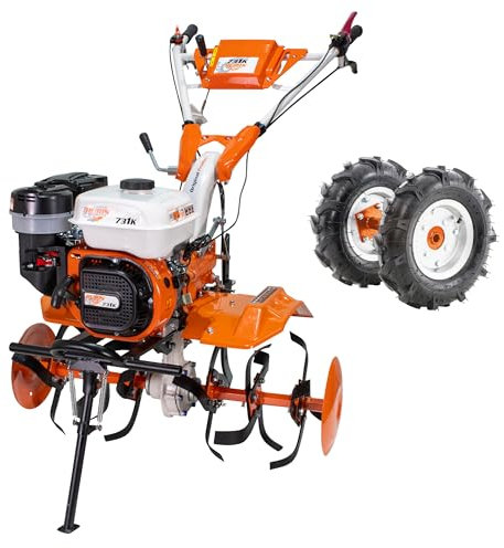 RURIS - Motoculteur Professionnel 731FR - Moteur General Engine de 8,5 CV - Largeur de Travail de 560-830 mm - Surface Traitée Allant Jusqu'à 1000 m²/h, Orange