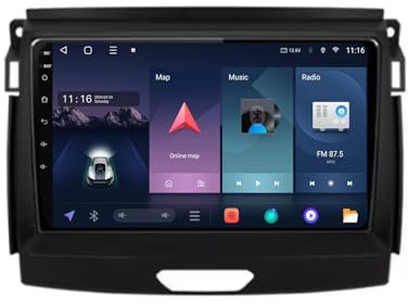 Android 13 2 DIN Pantalla Táctil Radio de 9 para Ford Ranger 2015-2020 Radio Coche con Navegación GPS Bluetooth Radio FM Cámara Trasera Multimedia Pantalla para Coche(A1 1+32G)