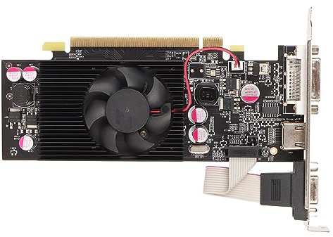 LUCKDANO 1GB DDR2 Graphics Card 64bit PCI Express 2.0 X16 with DVI VGA HD Multimedia Interface for Gaming and Multimedia