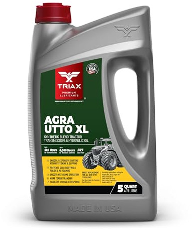 TRIAX Agra UTTO XL Fluido Universale UTTO a Miscela Sintetica per Trattori - Per Trasmissioni Idrauliche Differenziali e Freni a Bagno d’Olio (4.73 L/5 Quarti)