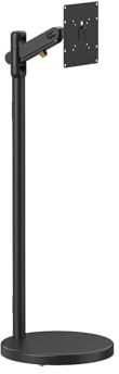 MAXMOUNT Höhenverstellbarer tv Stand für 17–43 Zoll Fernseher – Mechanischer fernsehständer mit Federarm, tv standfuss drehbar und neigbar, Kabelmanagement, Schwarz