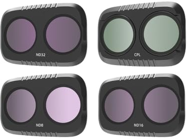 Set di filtri per fotocamera per DJI Pocket 4 Pro filtri UV, CPL, ND, Black Mist in vetro ottico con rivestimento multistrato e montatura in alluminio, Set da 4 pezzi 01