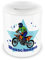 Samunshi® Kinder Spardose mit Namen und MotoX Fahrer als Motiv für Kinder - Jungen und Mädchen Sparschwein weiß
