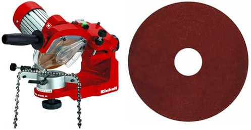 Einhell Affûteuse de chaîne de tronçonneuse électrique GC-CS 235 E (235 W, Epaisseur de la meule 3,2 mm, Dispositif de serrage) & Meule abrasive de rechange 4,5 mm