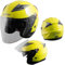 Motorradhelm Helm Sturzhelm Jethelm Roller Innensonnenblende Visier Fluo XL