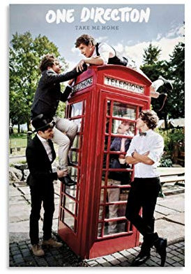 RUIQIU 1D Poster One Direction Take Me Home Album Leinwand Gemälde Poster Wandkunst zum Aufhängen Poster Schlafzimmer Zuhause Moderne Dekoration Geschenkidee 30 x 45 cm