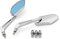 Vipih Motorradspiegel Universal Lenkerspiegel Spiegel Chrom M8 M10 Paar CNC-Gefräst (2Er Pack)