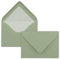 25x Kuverts in Eukalyptus-Grün - Brief-Umschläge in DIN B6-12,5 x 17,6 cm geripptes Papier - weißes Seidenfutter für Weihnachten & festliche Anlässe