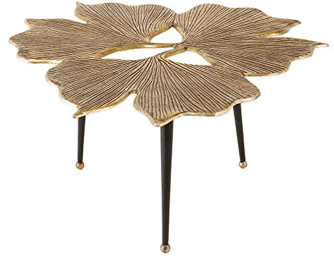 riess-ambiente.de Dekorativer Couchtisch Ginkgo Leafs 75cm Gold Handmade Metall